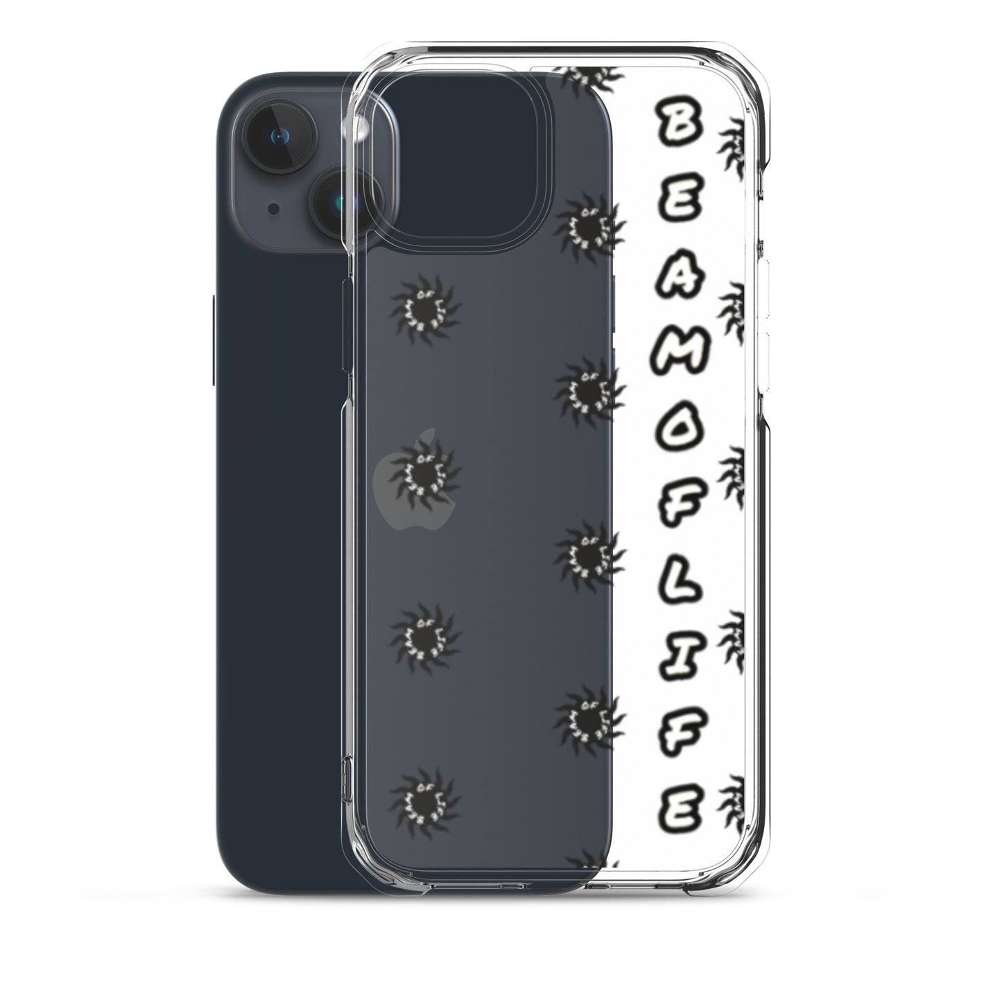 Sunny Days Clear iPhone Case - Black/White Logo