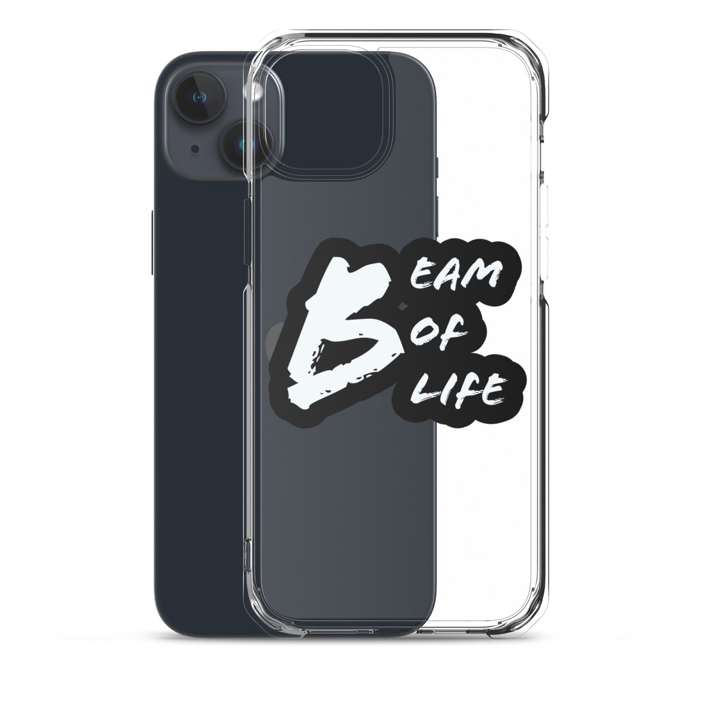 Beam of Life Clear iPhone Case - Black/White Logo