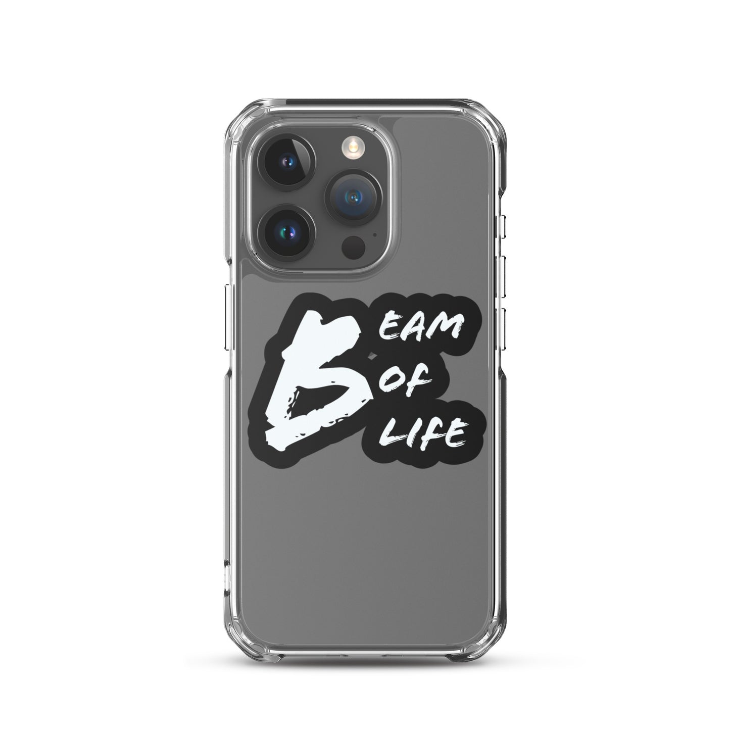 Beam of Life Clear iPhone Case - Black/White Logo