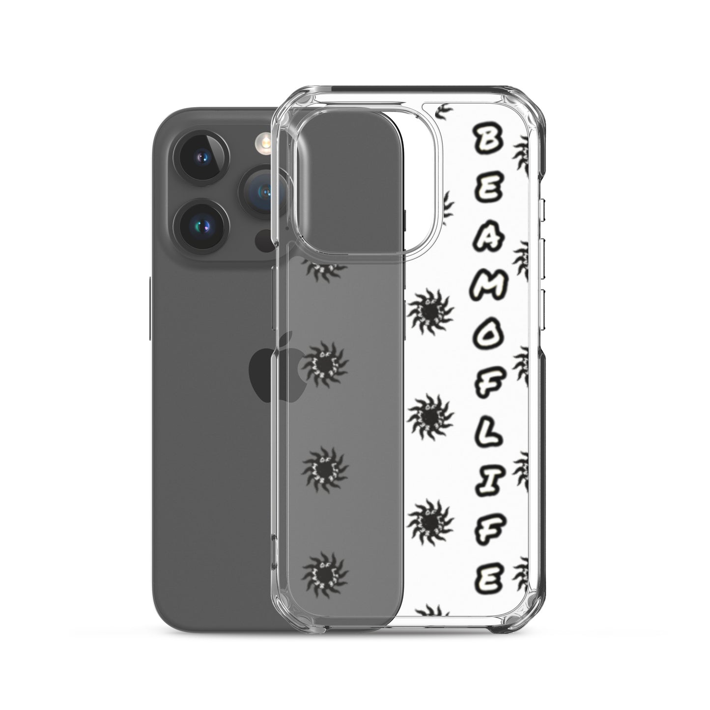 Sunny Days Clear iPhone Case - Black/White Logo