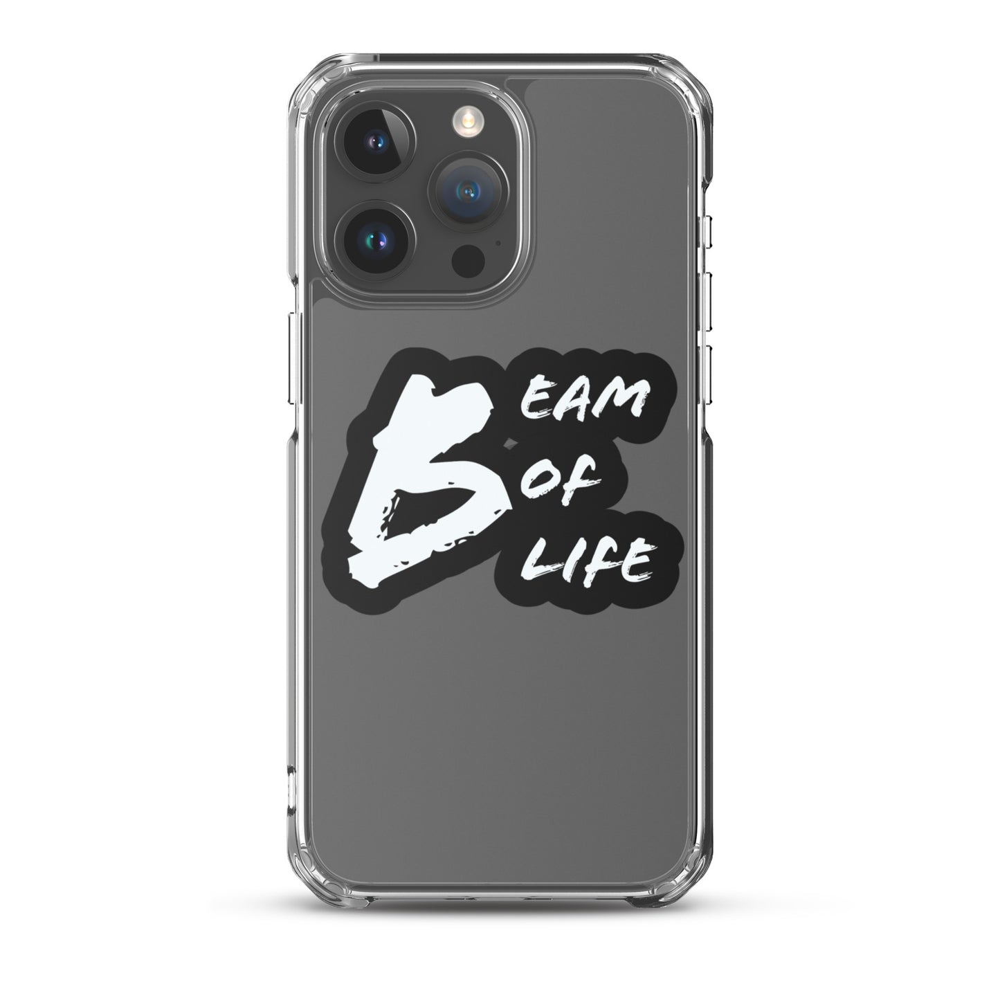 Beam of Life Clear iPhone Case - Black/White Logo