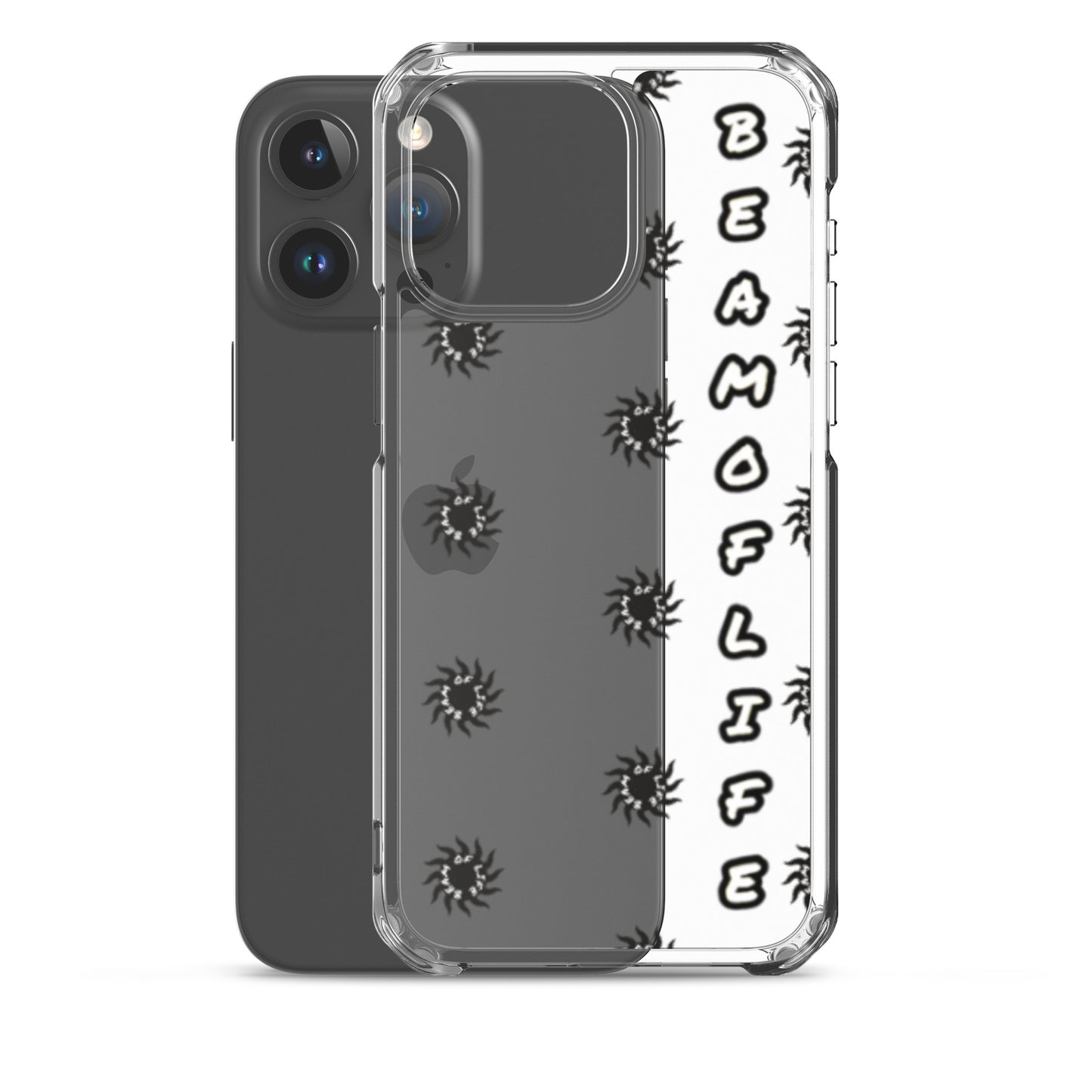 Sunny Days Clear iPhone Case - Black/White Logo