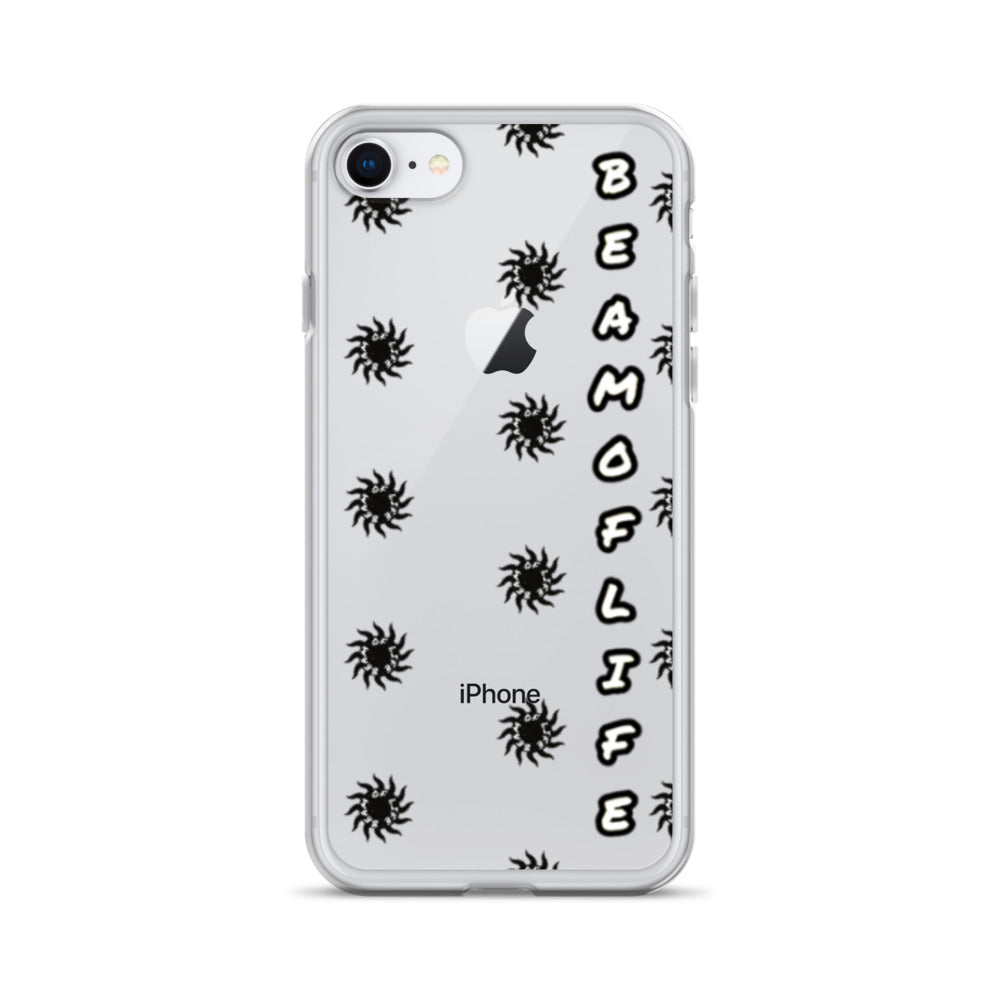 Sunny Days Clear iPhone Case - Black/White Logo