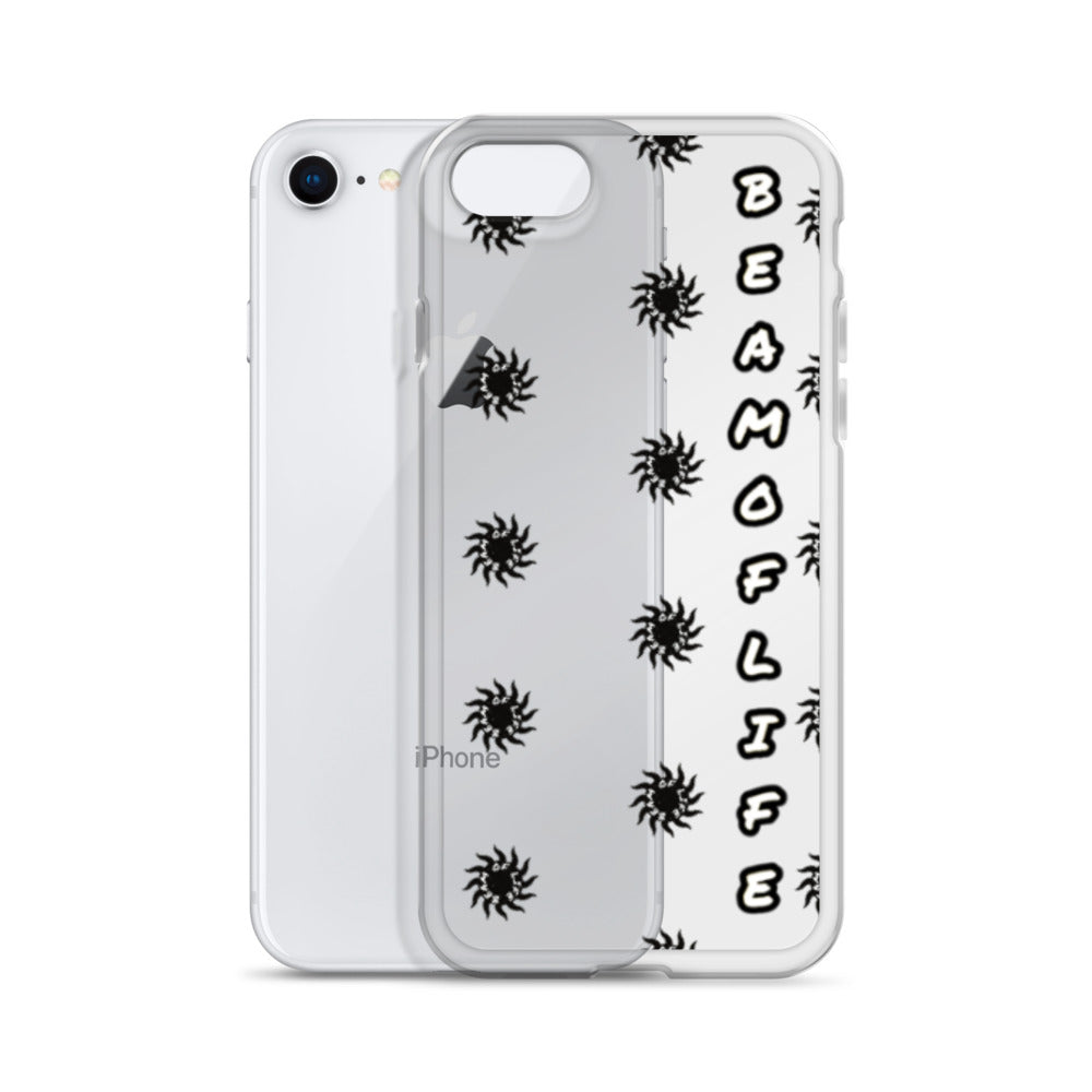 Sunny Days Clear iPhone Case - Black/White Logo