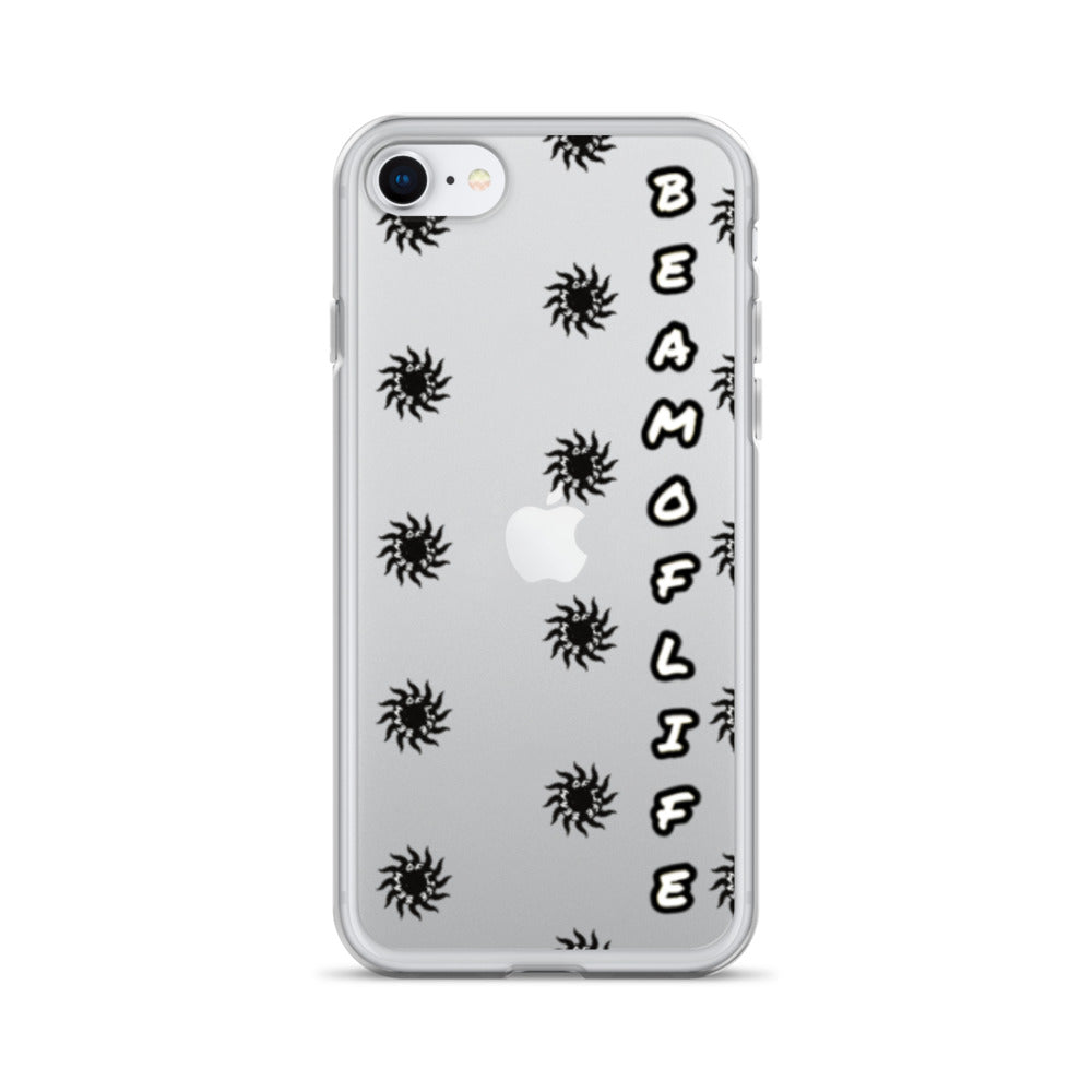 Sunny Days Clear iPhone Case - Black/White Logo
