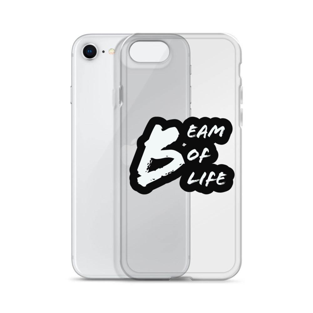 Beam of Life Clear iPhone Case - Black/White Logo