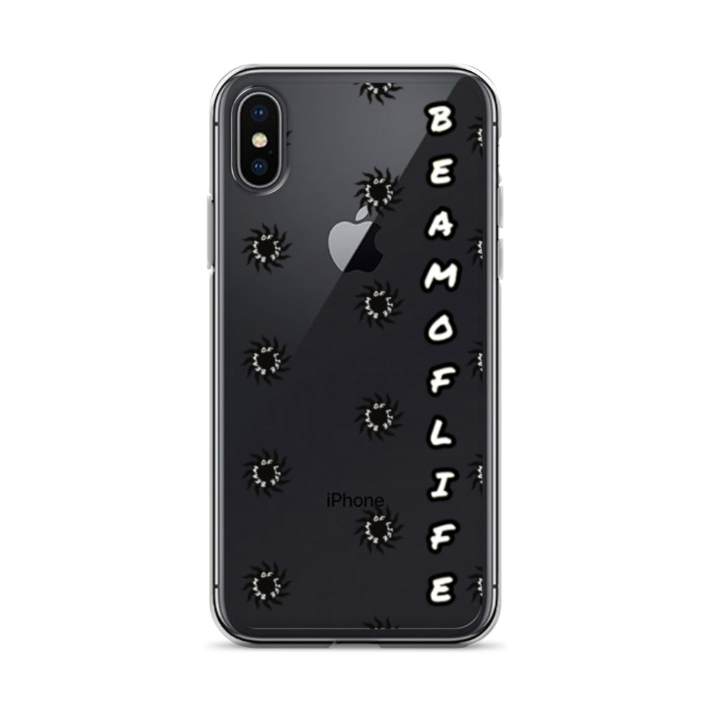 Sunny Days Clear iPhone Case - Black/White Logo