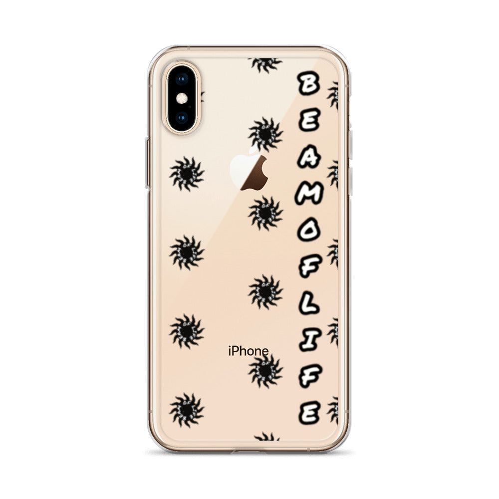 Sunny Days Clear iPhone Case - Black/White Logo