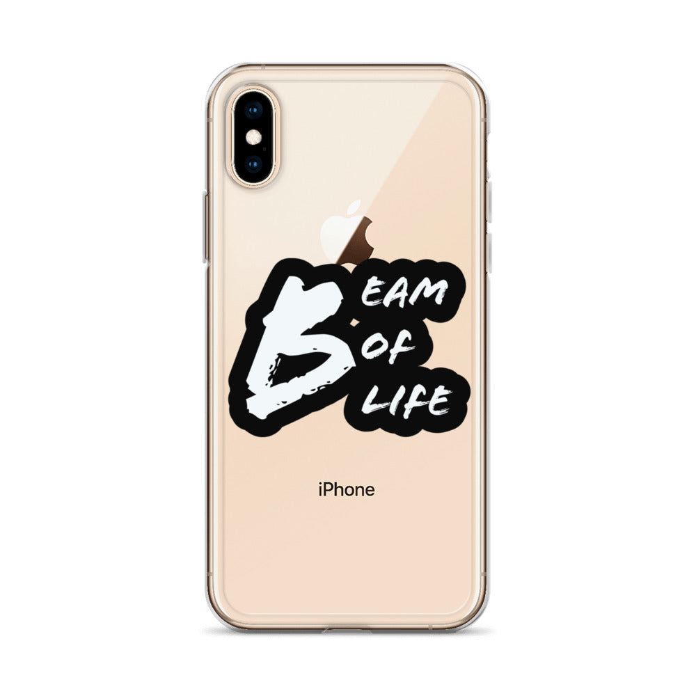 Beam of Life Clear iPhone Case - Black/White Logo