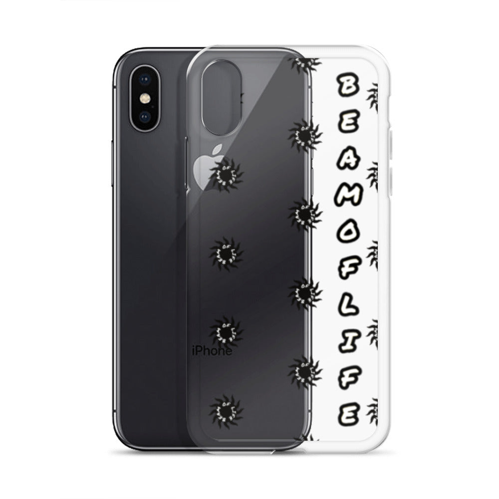Sunny Days Clear iPhone Case - Black/White Logo