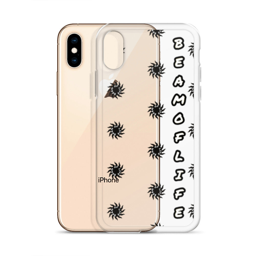 Sunny Days Clear iPhone Case - Black/White Logo