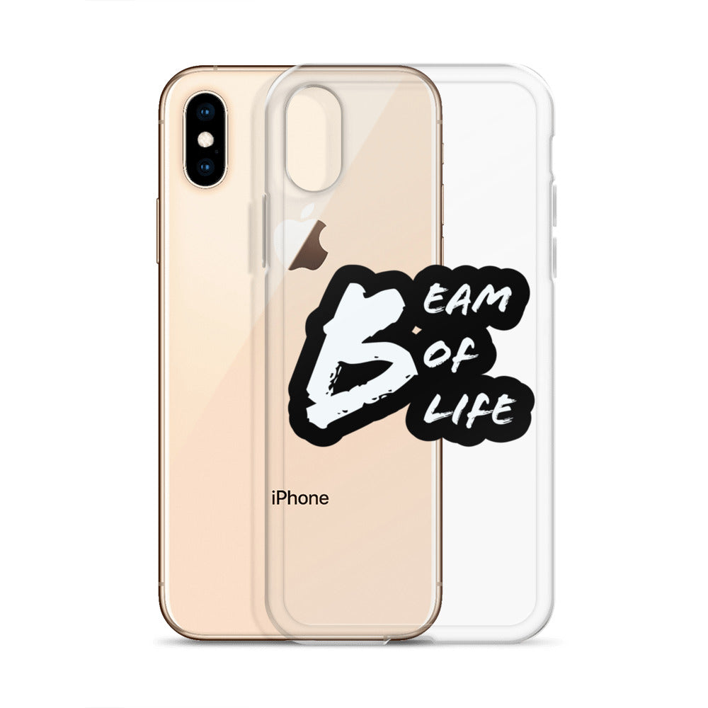 Beam of Life Clear iPhone Case - Black/White Logo