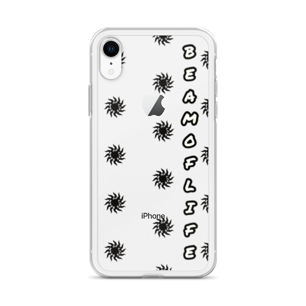 Sunny Days Clear iPhone Case - Black/White Logo