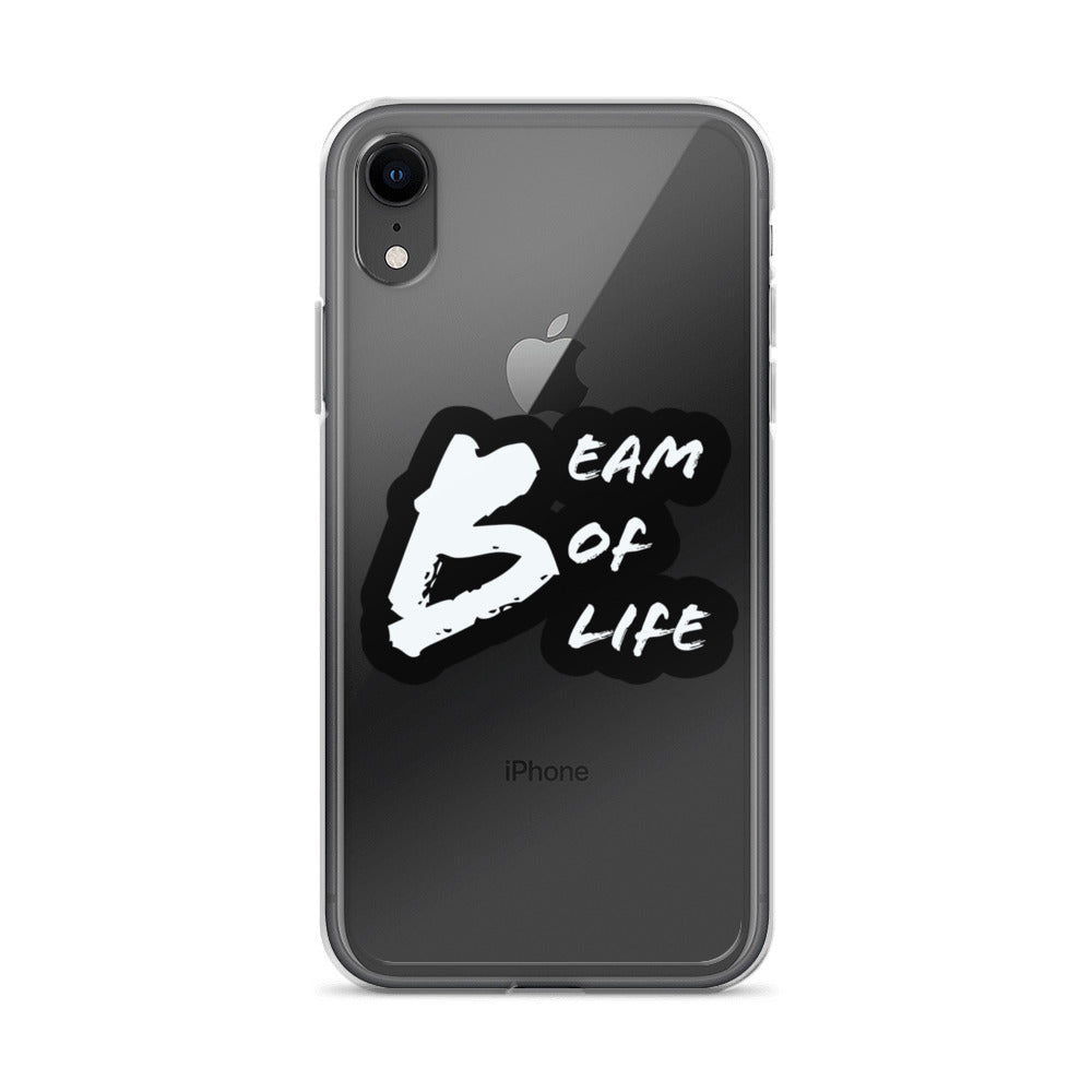 Beam of Life Clear iPhone Case - Black/White Logo