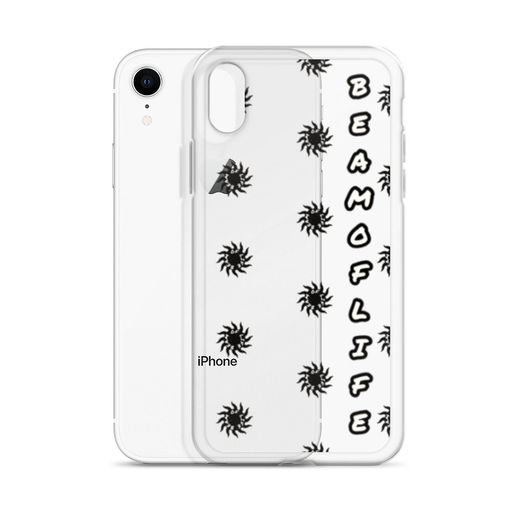 Sunny Days Clear iPhone Case - Black/White Logo