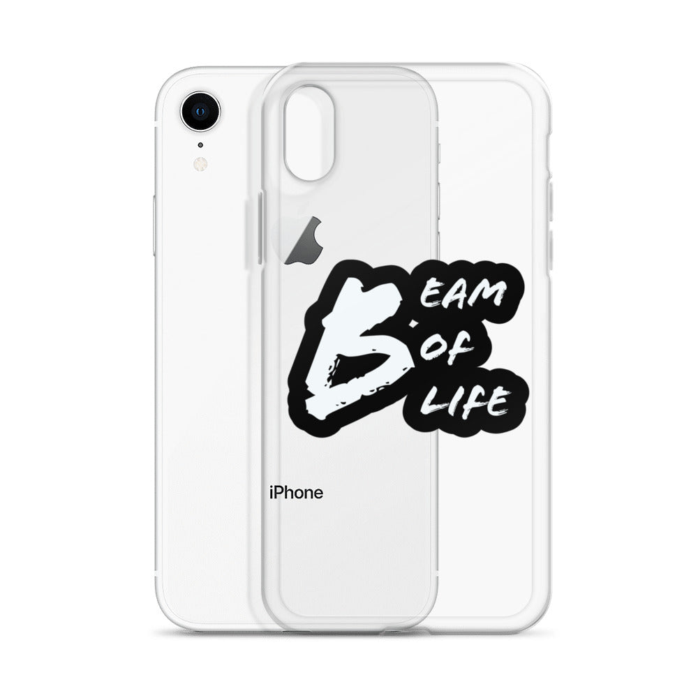 Beam of Life Clear iPhone Case - Black/White Logo