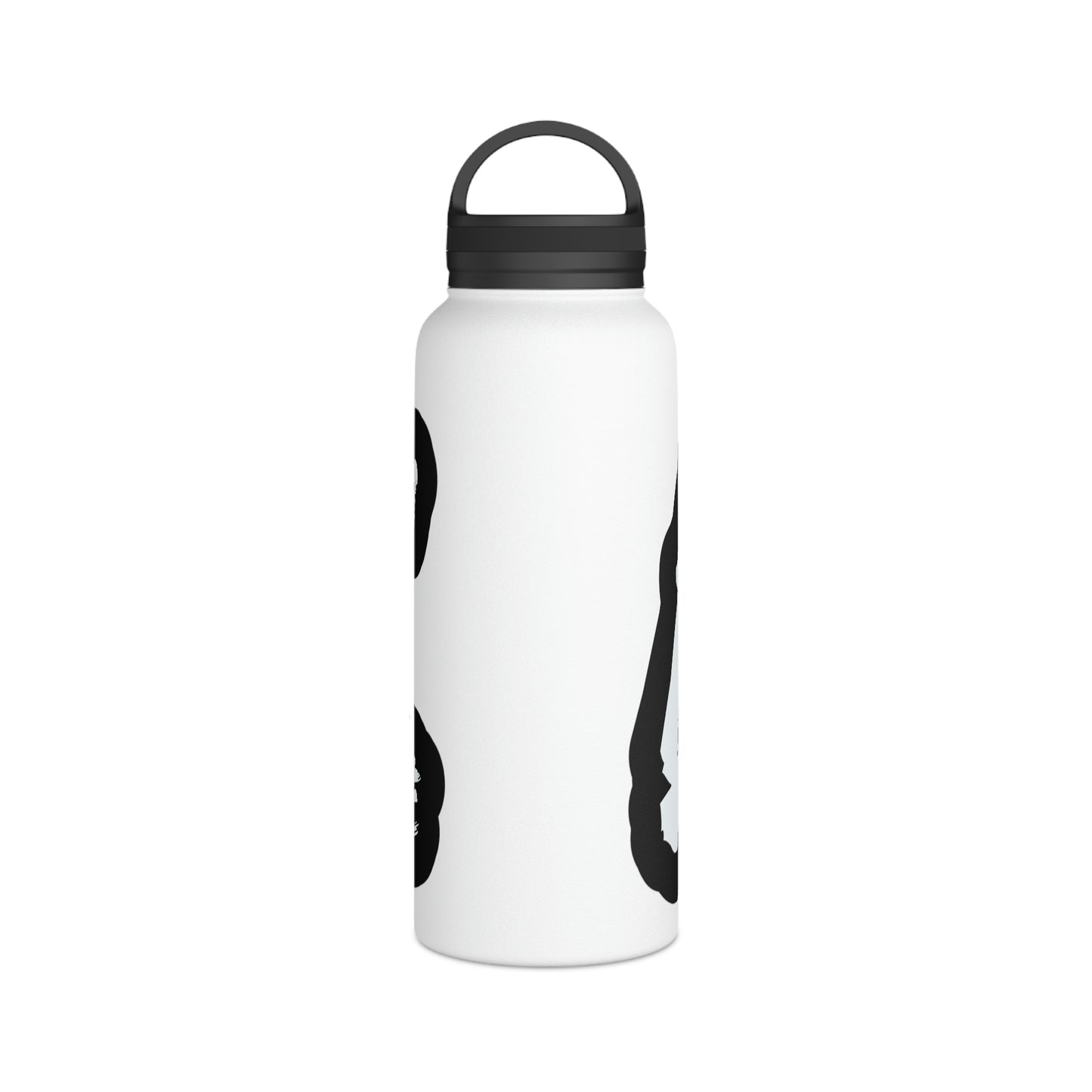 Beam of Life Stainless Steel Water Bottle - Black/White Logo