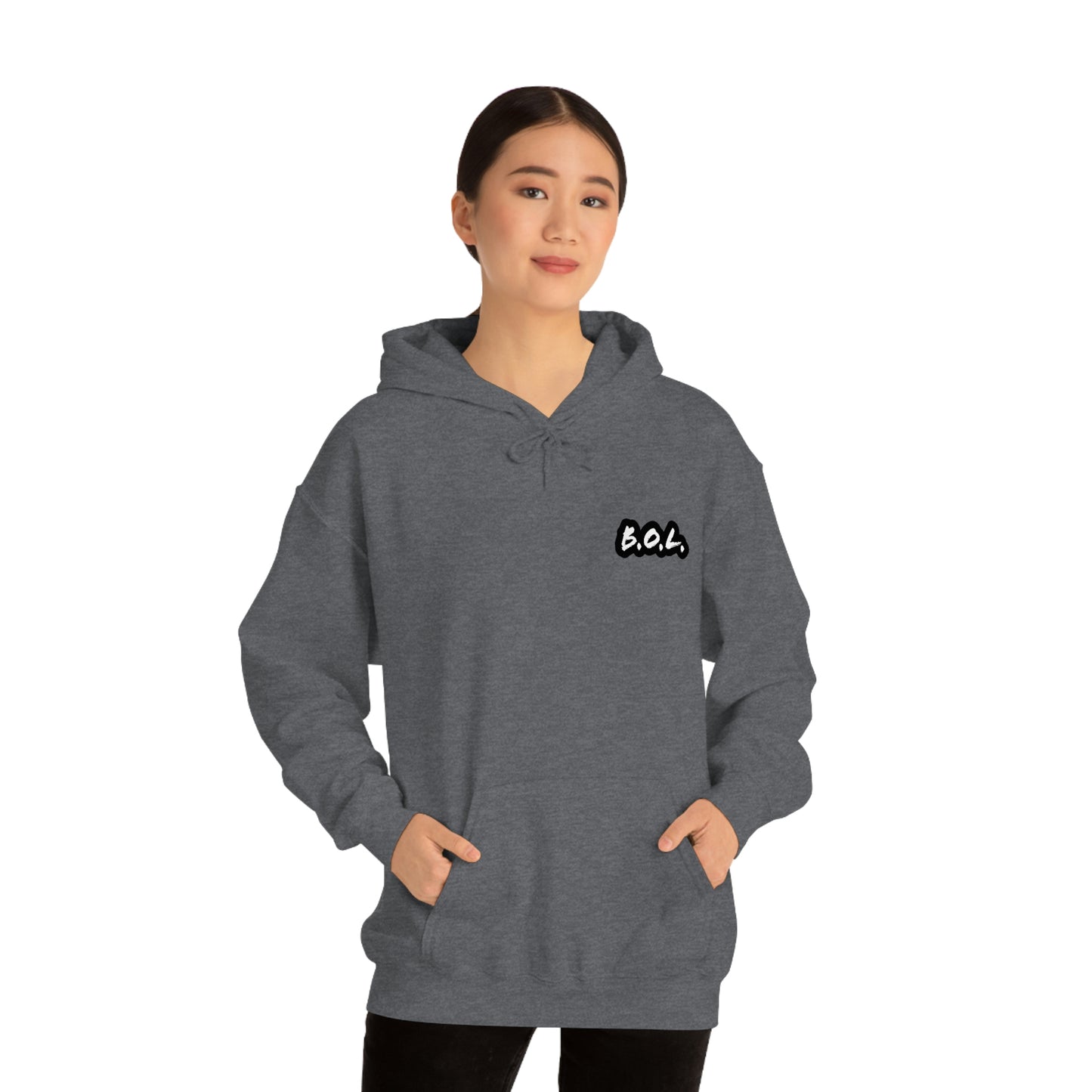 B.O.L. Unisex Hoodie - Black/White Logo