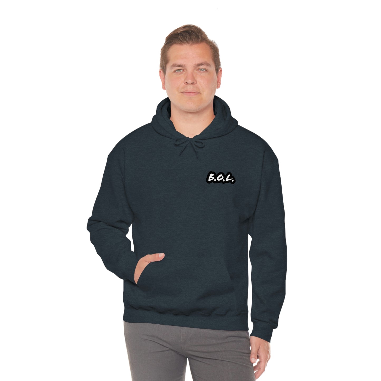 B.O.L. Unisex Hoodie - Black/White Logo