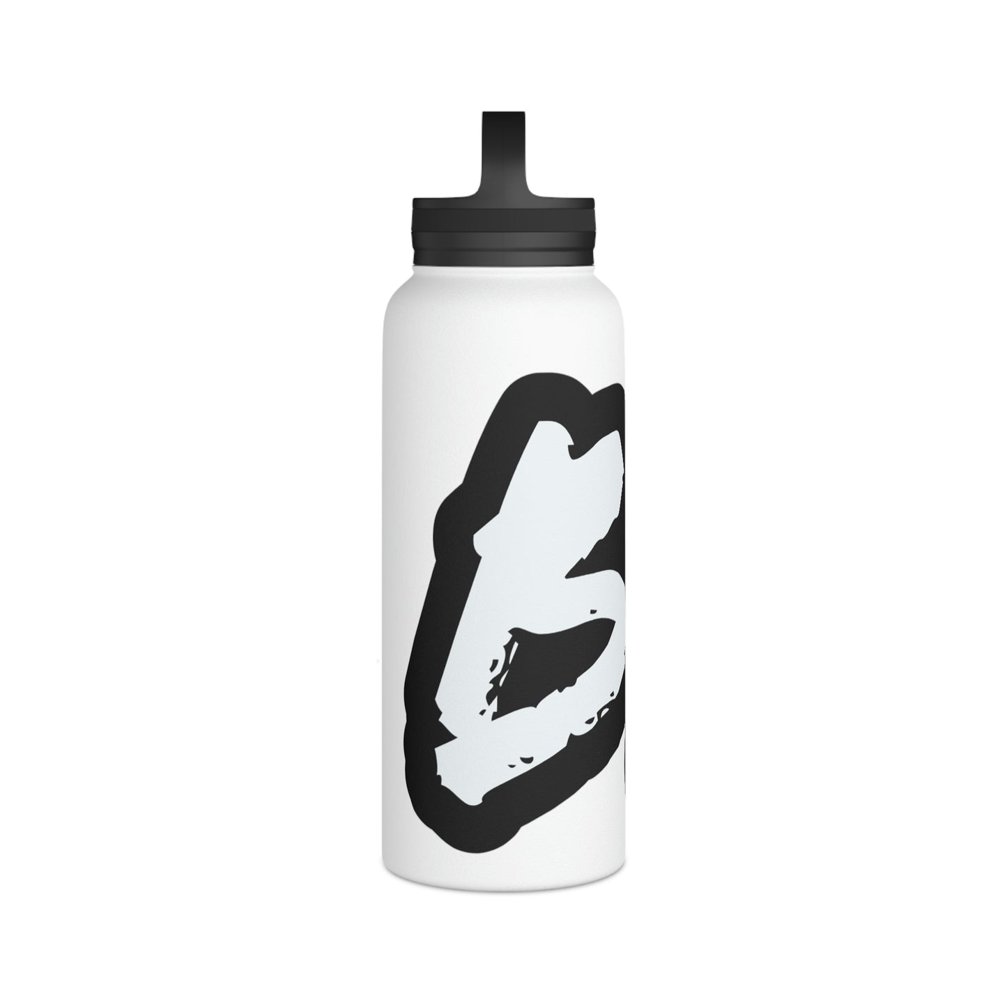 Beam of Life Stainless Steel Water Bottle - Black/White Logo