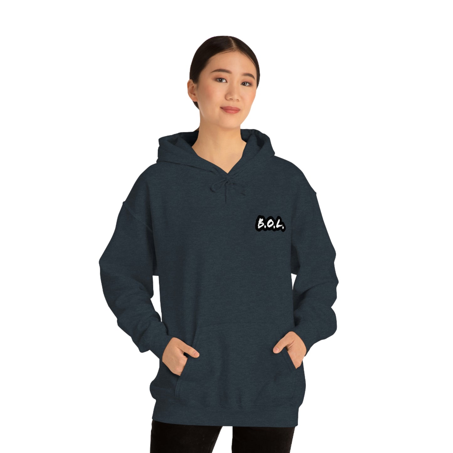 B.O.L. Unisex Hoodie - Black/White Logo