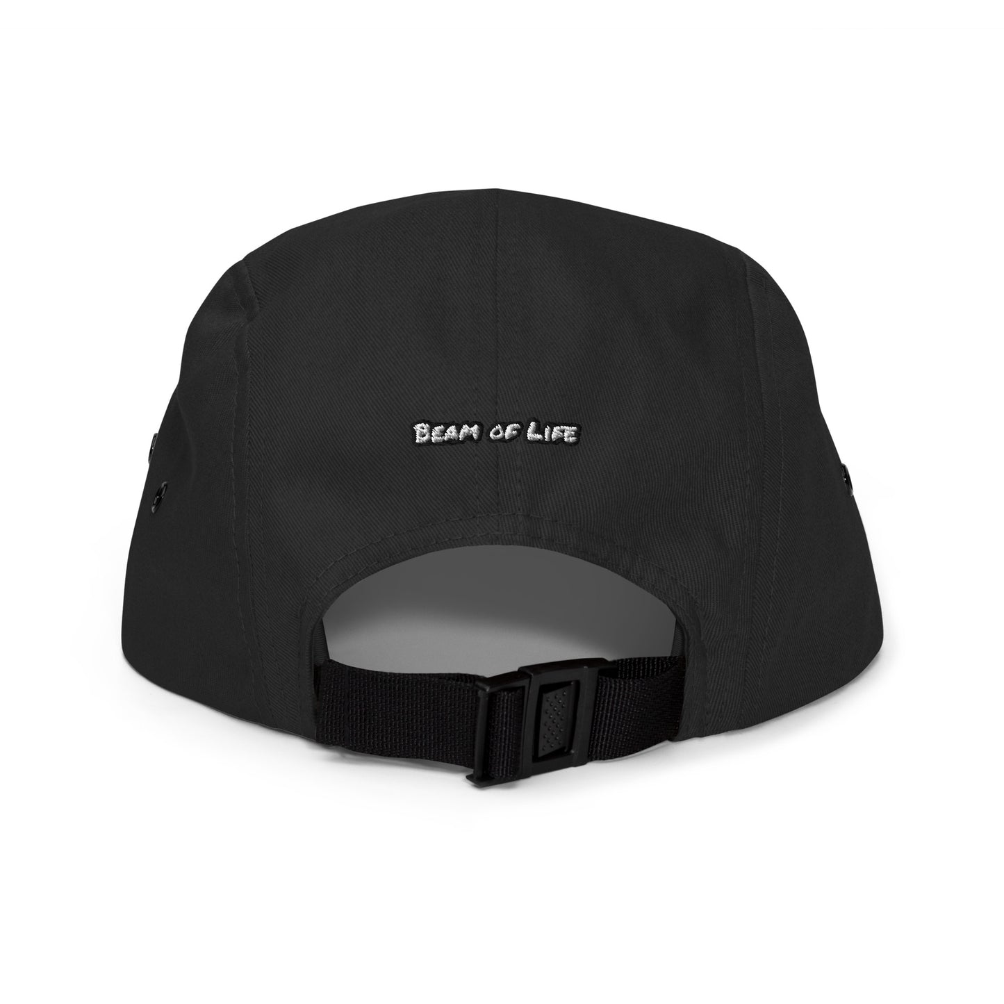 Beam of Life Five Panel Cap - Black/White Logo