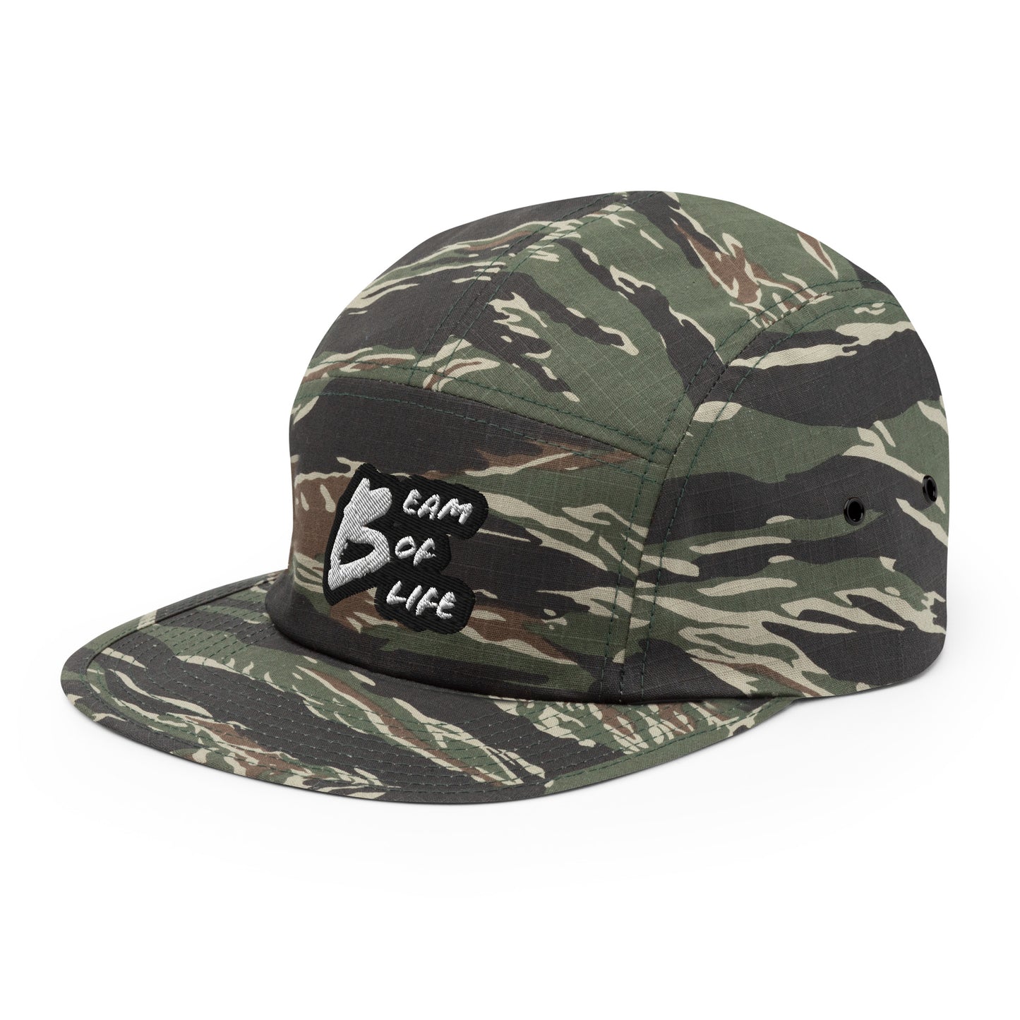 Beam of Life Five Panel Cap - Black/White Logo