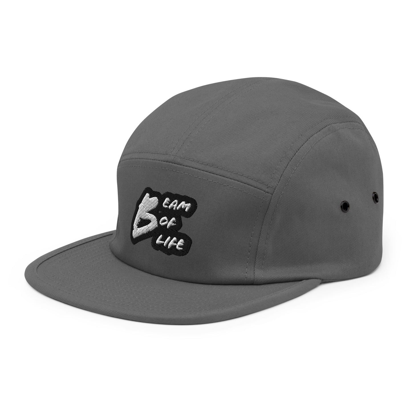 Beam of Life Five Panel Cap - Black/White Logo