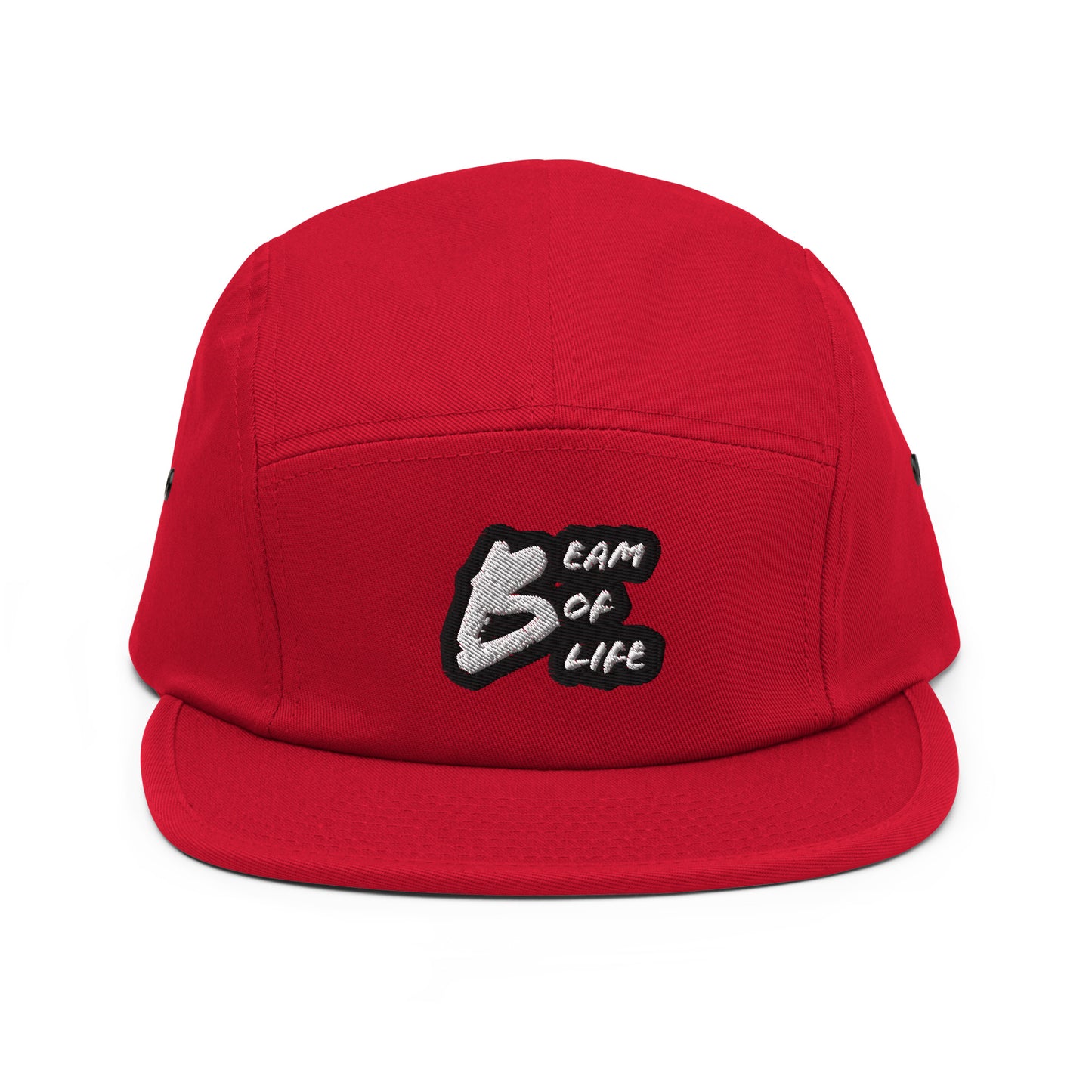 Beam of Life Five Panel Cap - Black/White Logo