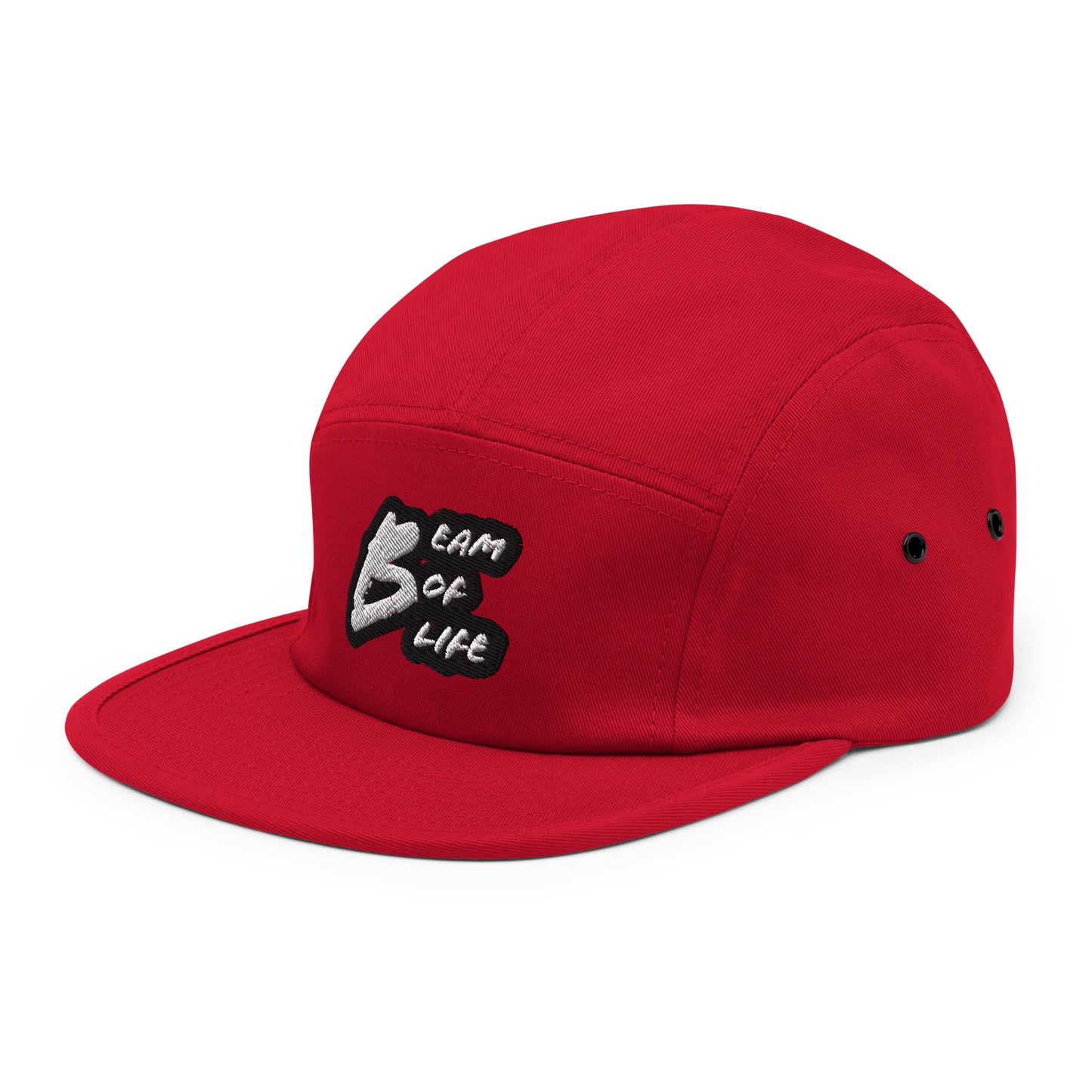 Beam of Life Five Panel Cap - Black/White Logo