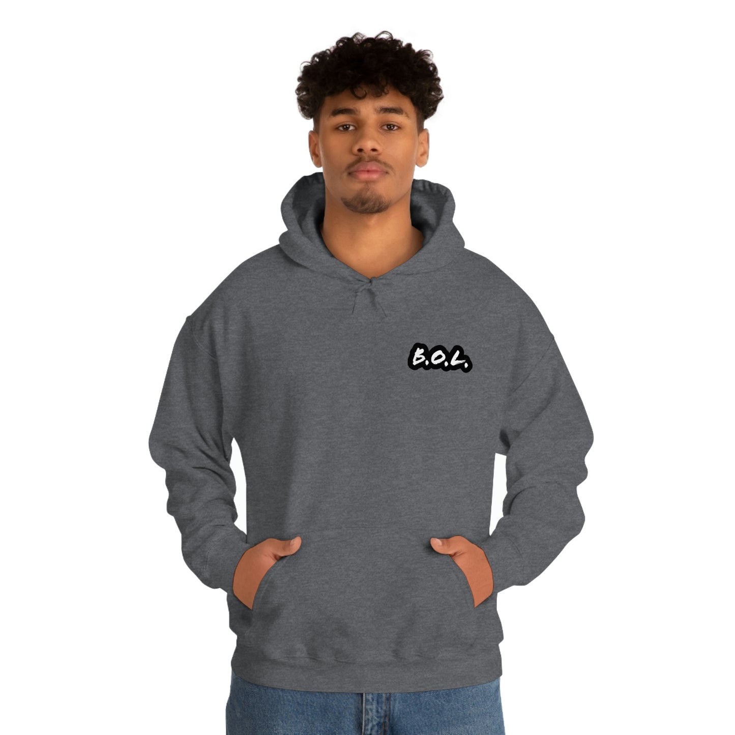 B.O.L. Unisex Hoodie - Black/White Logo