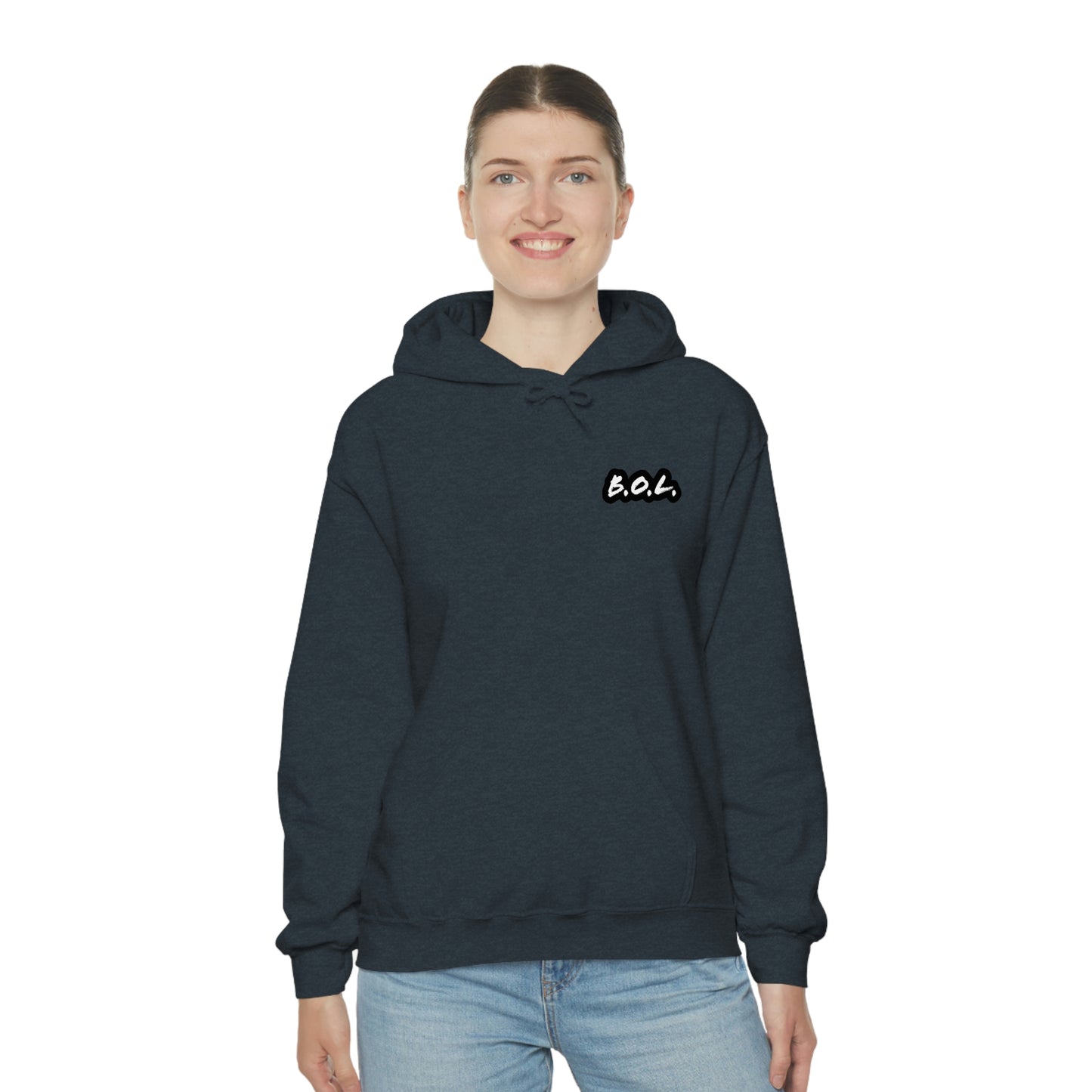 B.O.L. Unisex Hoodie - Black/White Logo