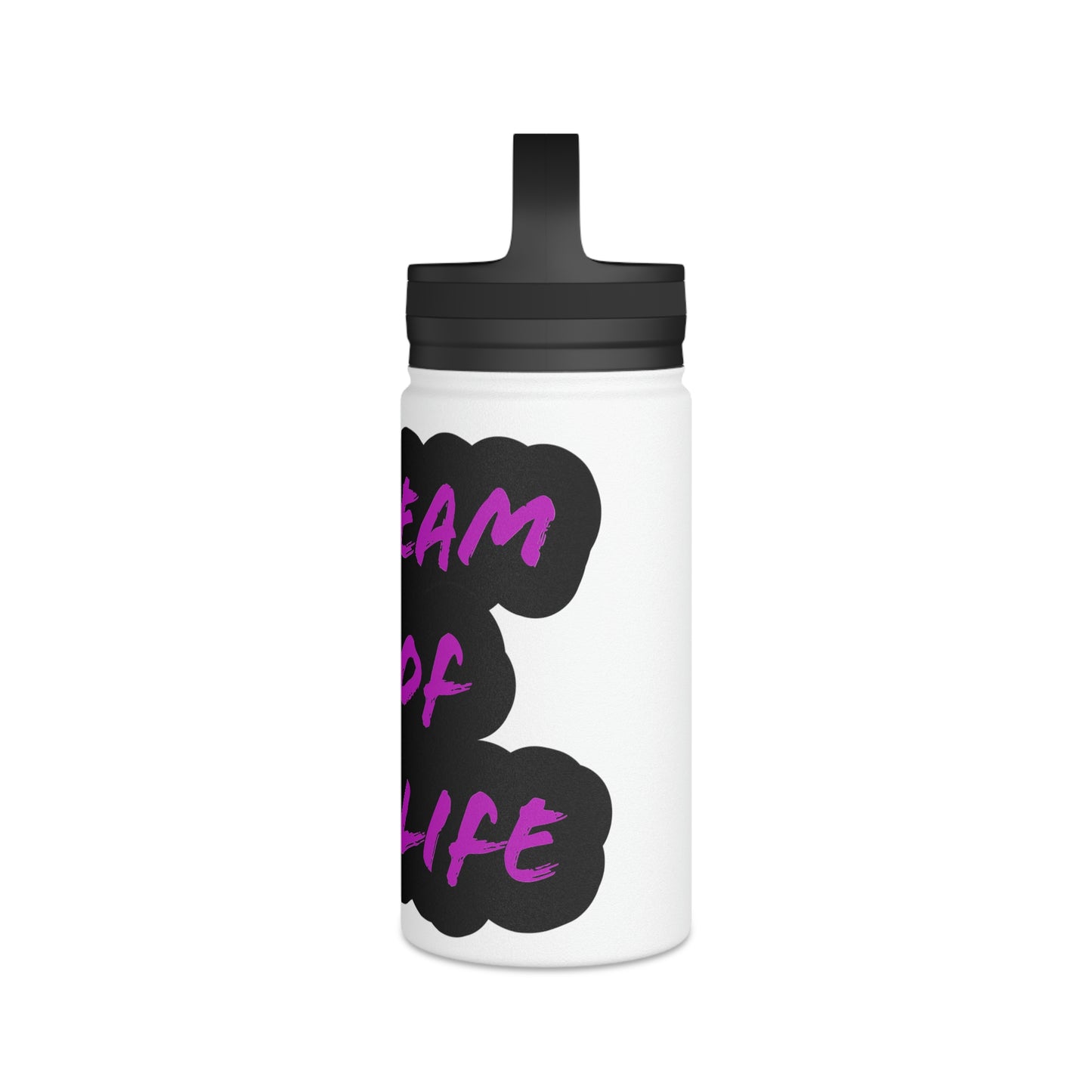 Beam of Life Stainless Steel Water Bottle - Black/White Logo