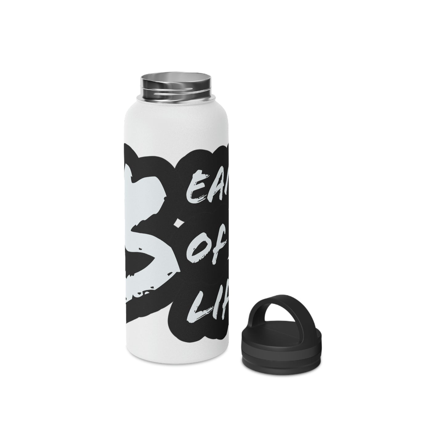 Beam of Life Stainless Steel Water Bottle - Black/White Logo