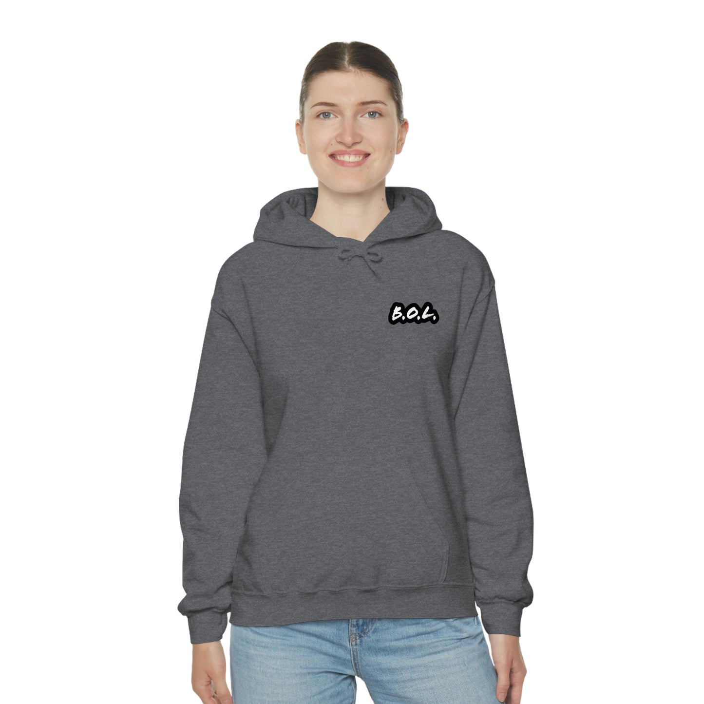 B.O.L. Unisex Hoodie - Black/White Logo