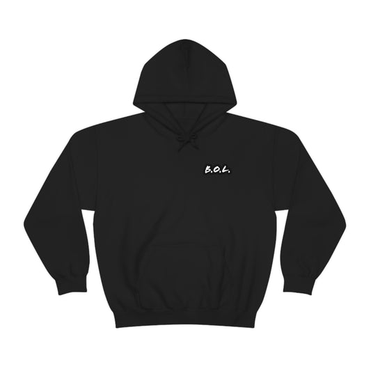 B.O.L. Unisex Hoodie - Black/White Logo