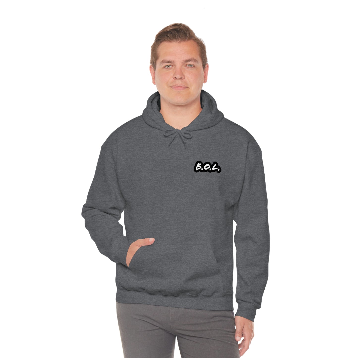 B.O.L. Unisex Hoodie - Black/White Logo