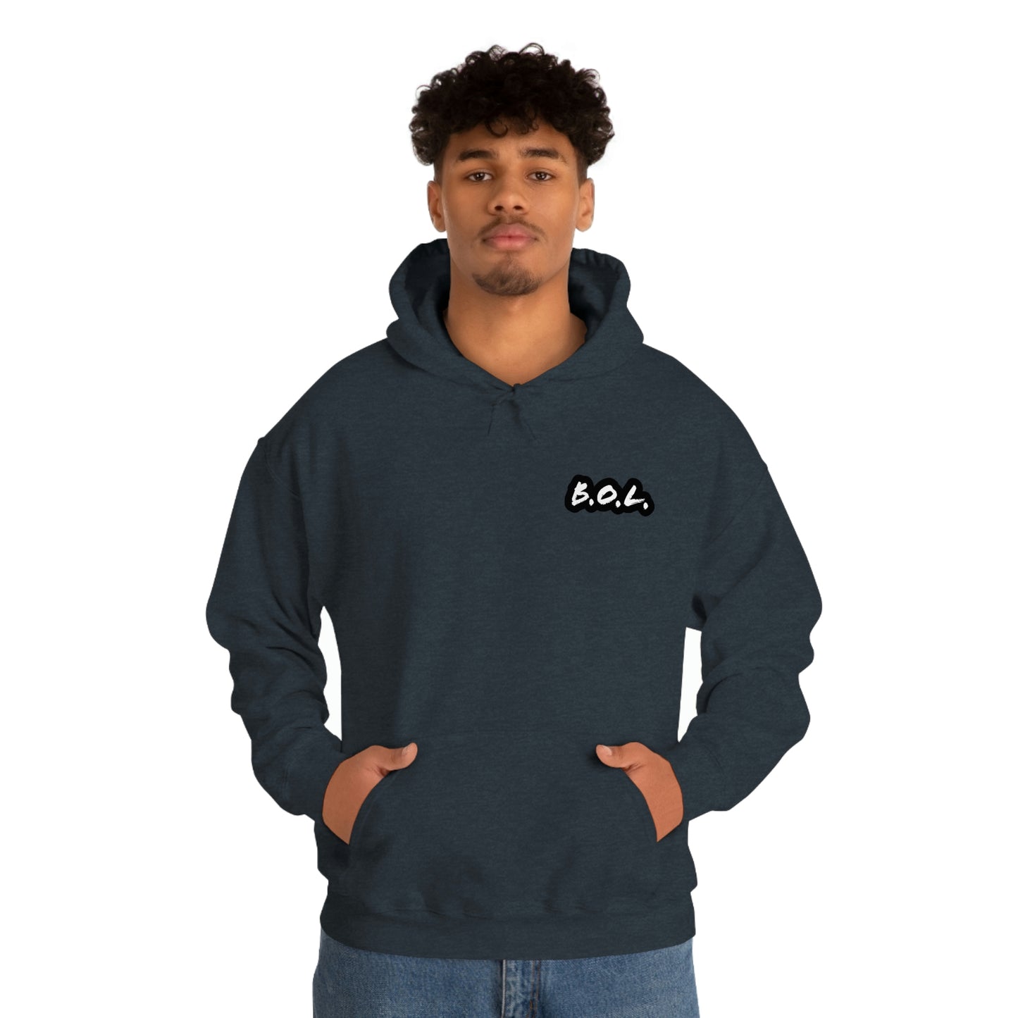 B.O.L. Unisex Hoodie - Black/White Logo