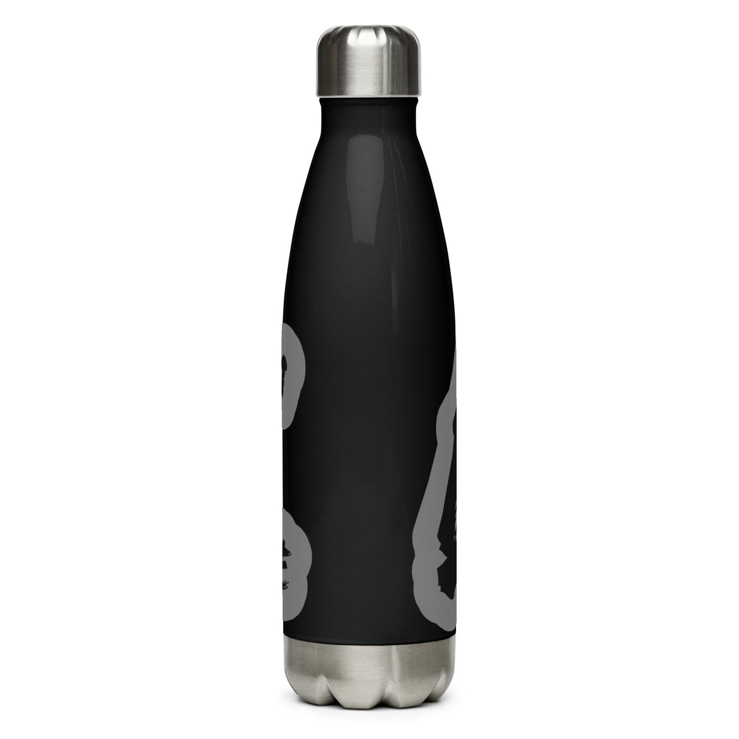 Beam of Life Stainless Steel Water Bottle - Black/Grey Logo