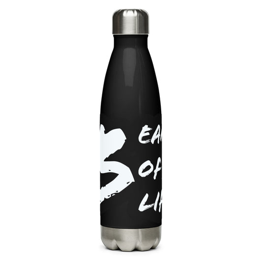 Beam of Life Stainless Steel Water Bottle - Black/White Logo