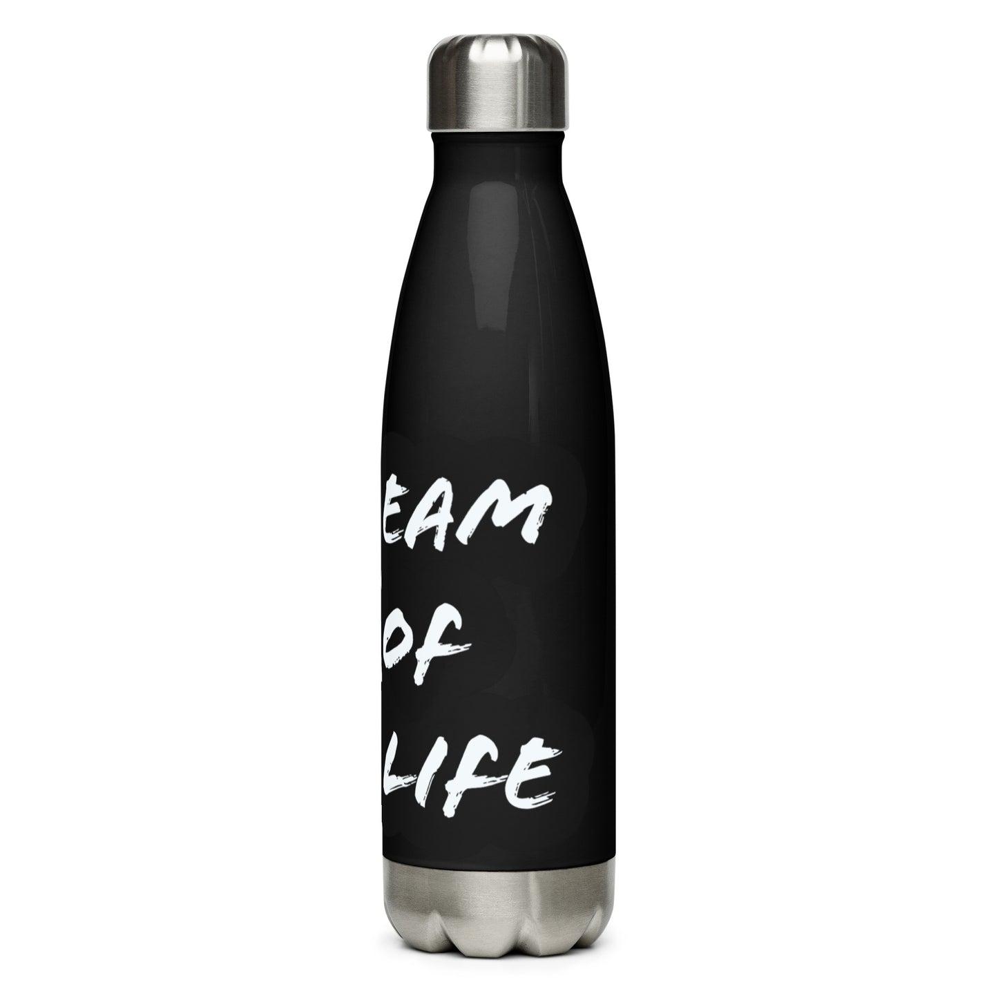 Beam of Life Stainless Steel Water Bottle - Black/White Logo
