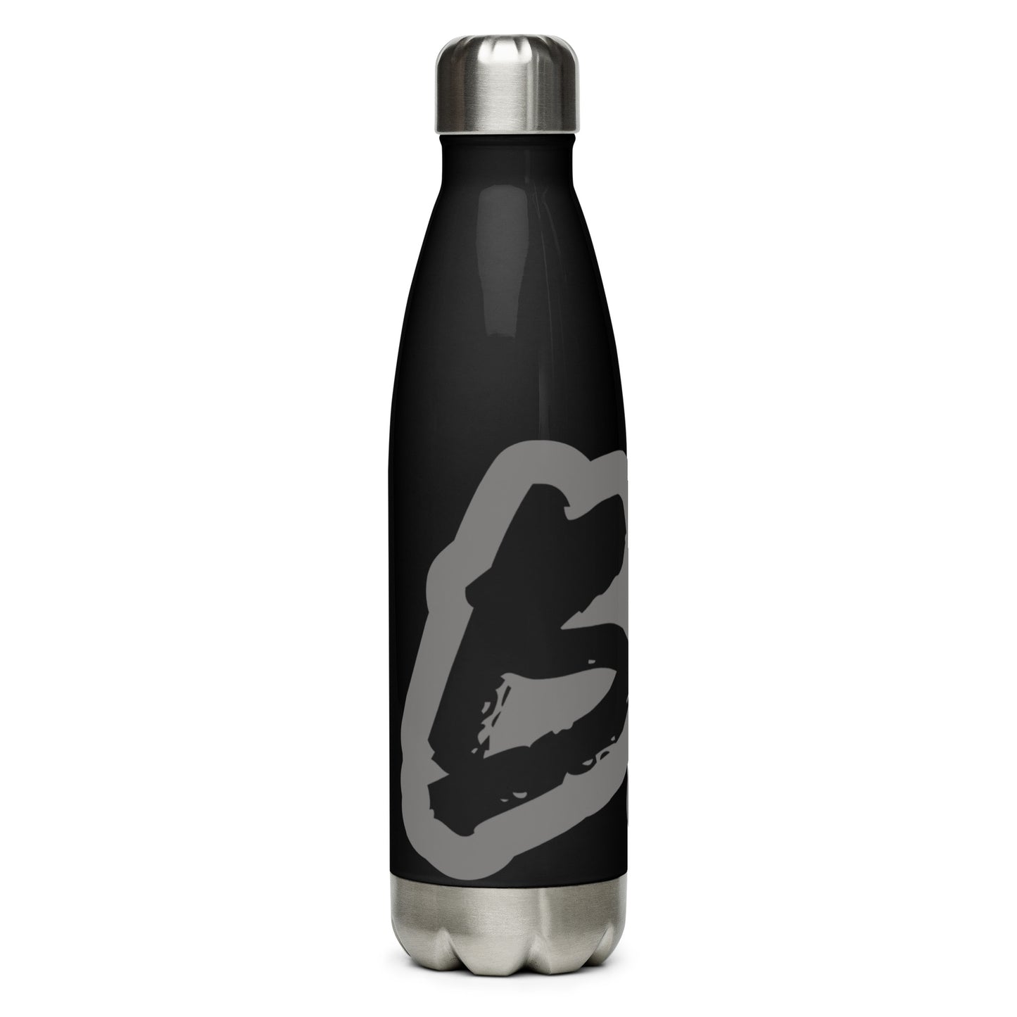 Beam of Life Stainless Steel Water Bottle - Black/Grey Logo