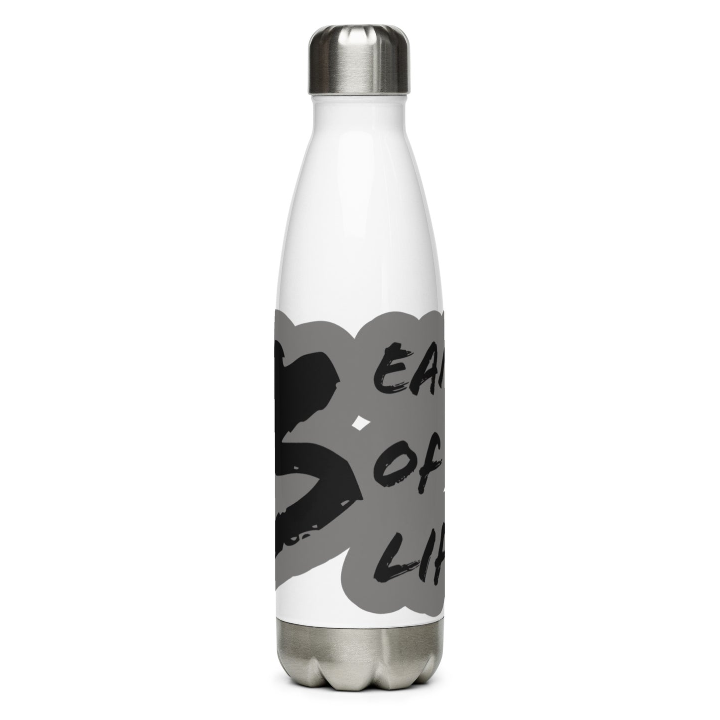 Beam of Life Stainless Steel Water Bottle - Black/Grey Logo