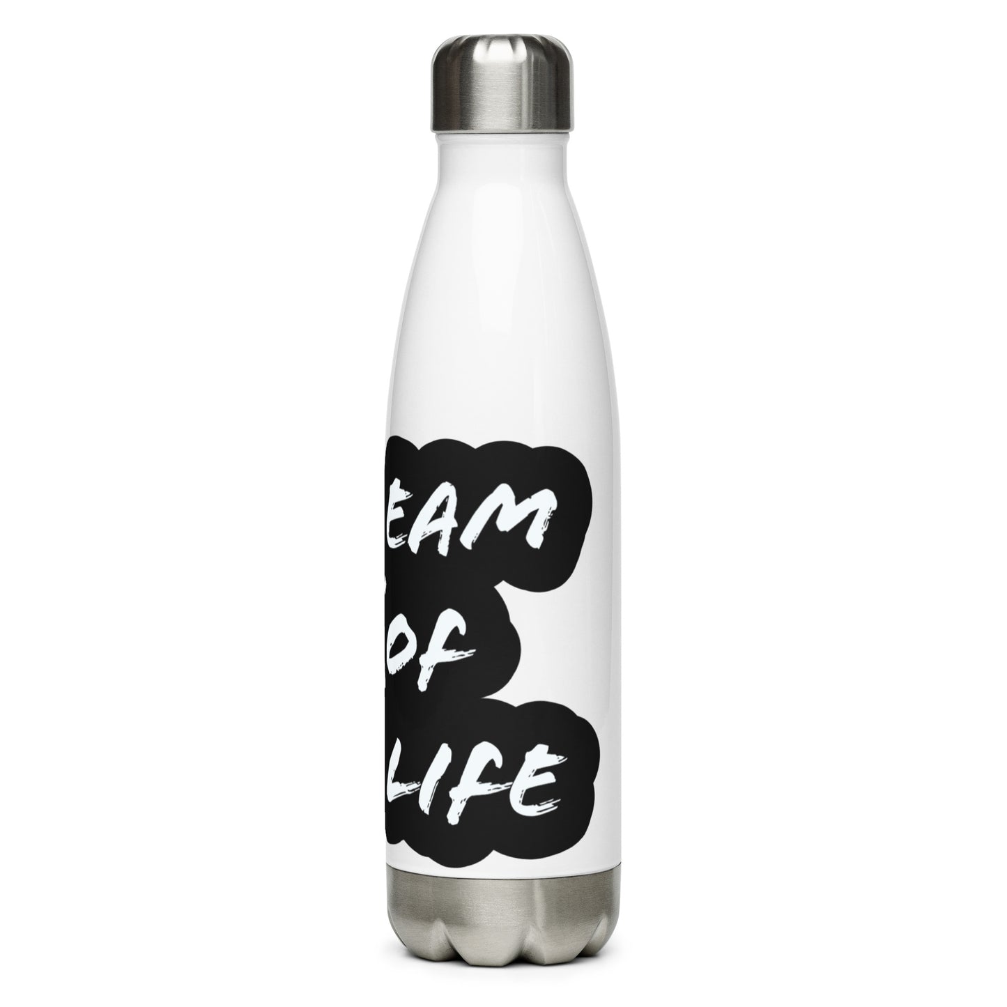 Beam of Life Stainless Steel Water Bottle - Black/White Logo