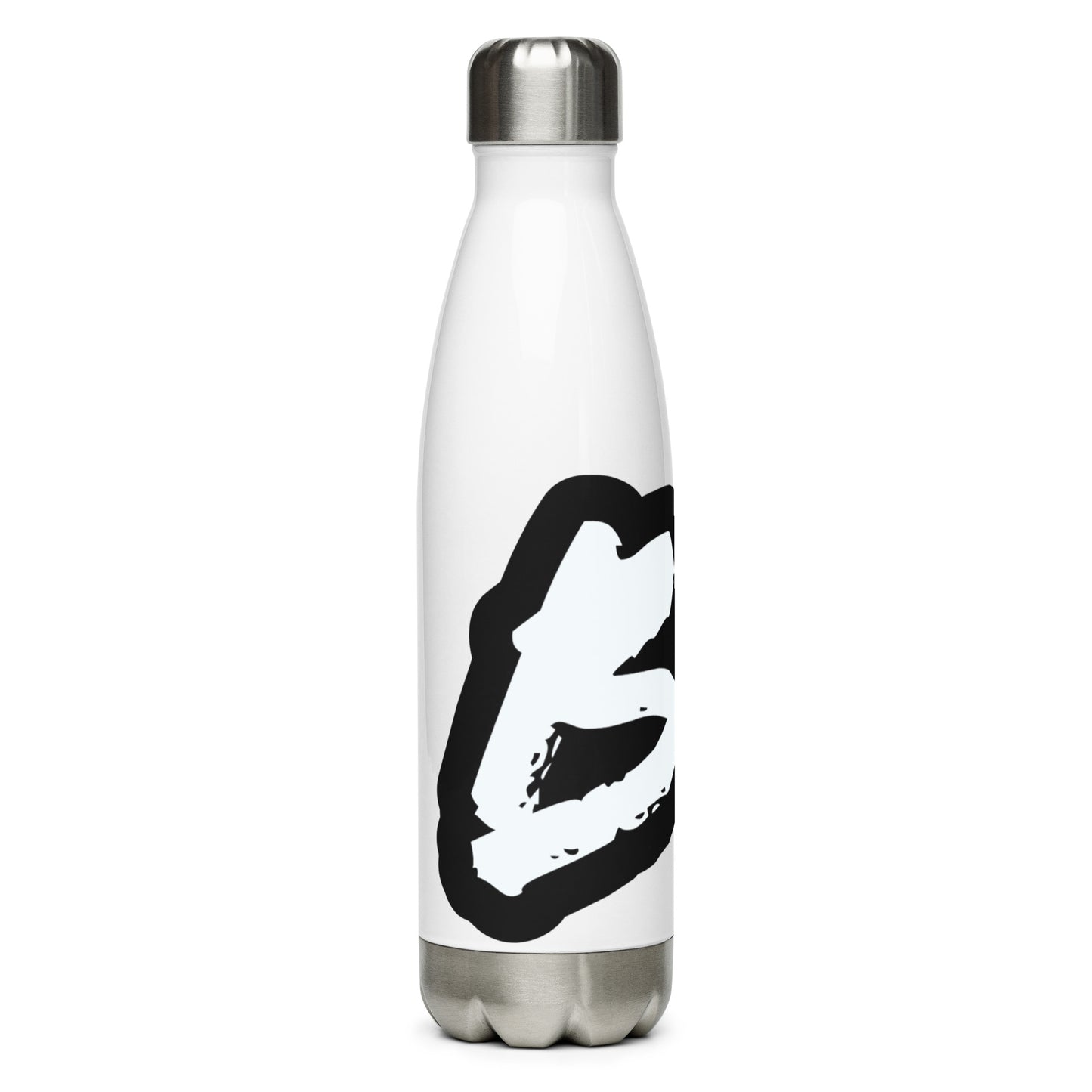 Beam of Life Stainless Steel Water Bottle - Black/White Logo